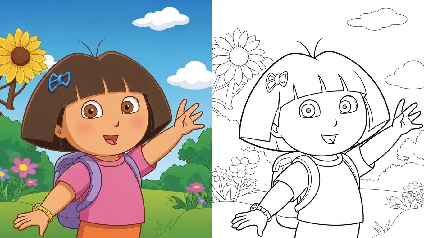 Dora the Explorer Coloring Pages