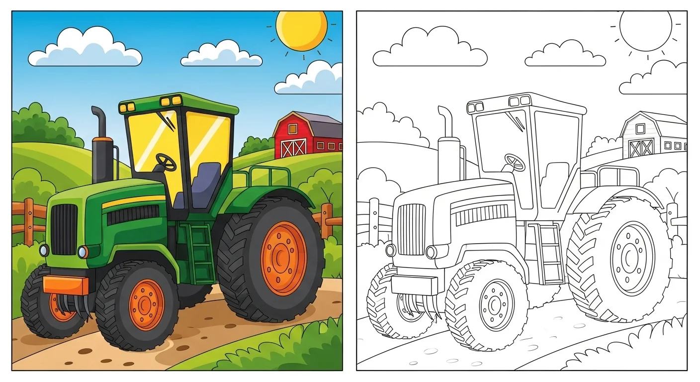Farming Vehicles Coloring Pages