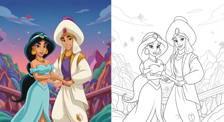 Disney Aladdin and Jasmine