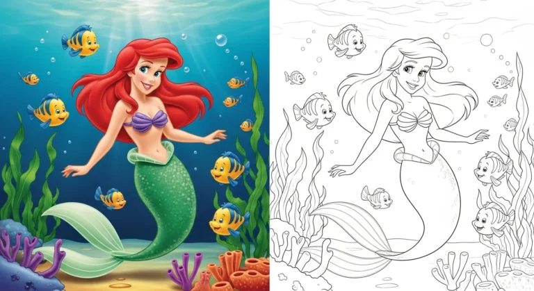 Disney Mermaid Coloring Page