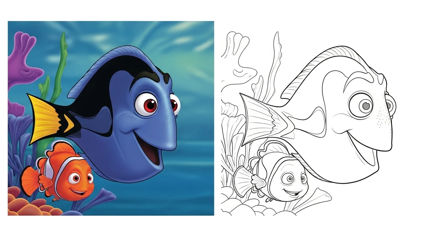 Finding Nemo coloring page