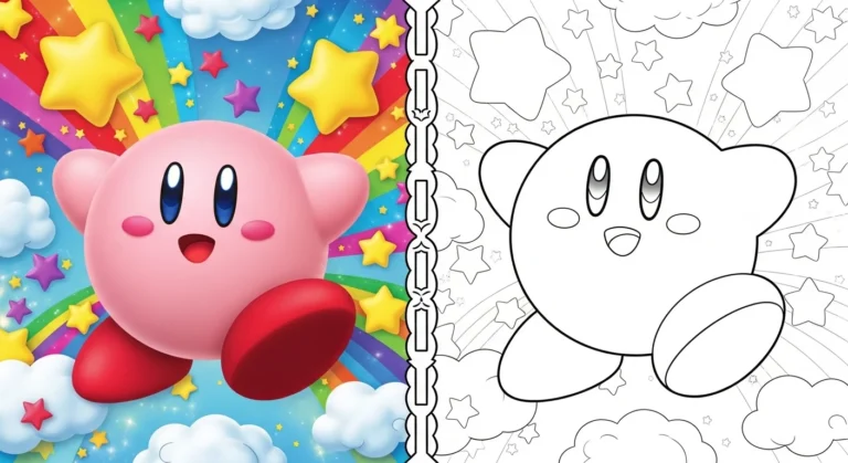 Kirby coloring page
