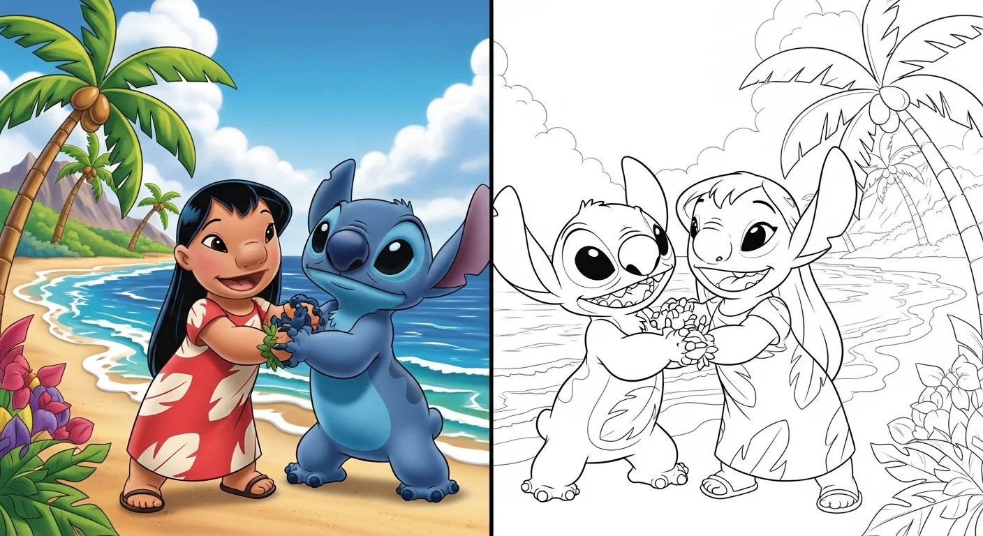 Lilo and Stitch coloring page