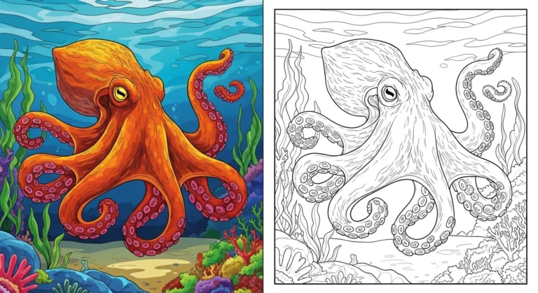 Octopus coloring page
