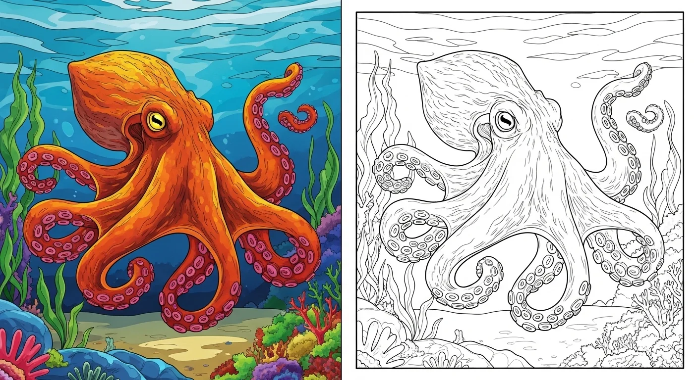 Octopus coloring page