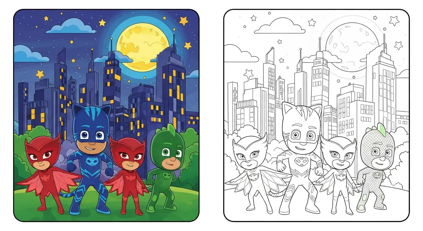 PJ Masks coloring page