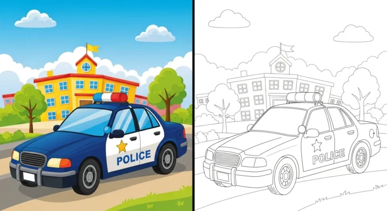 Police Car Coloring Pages