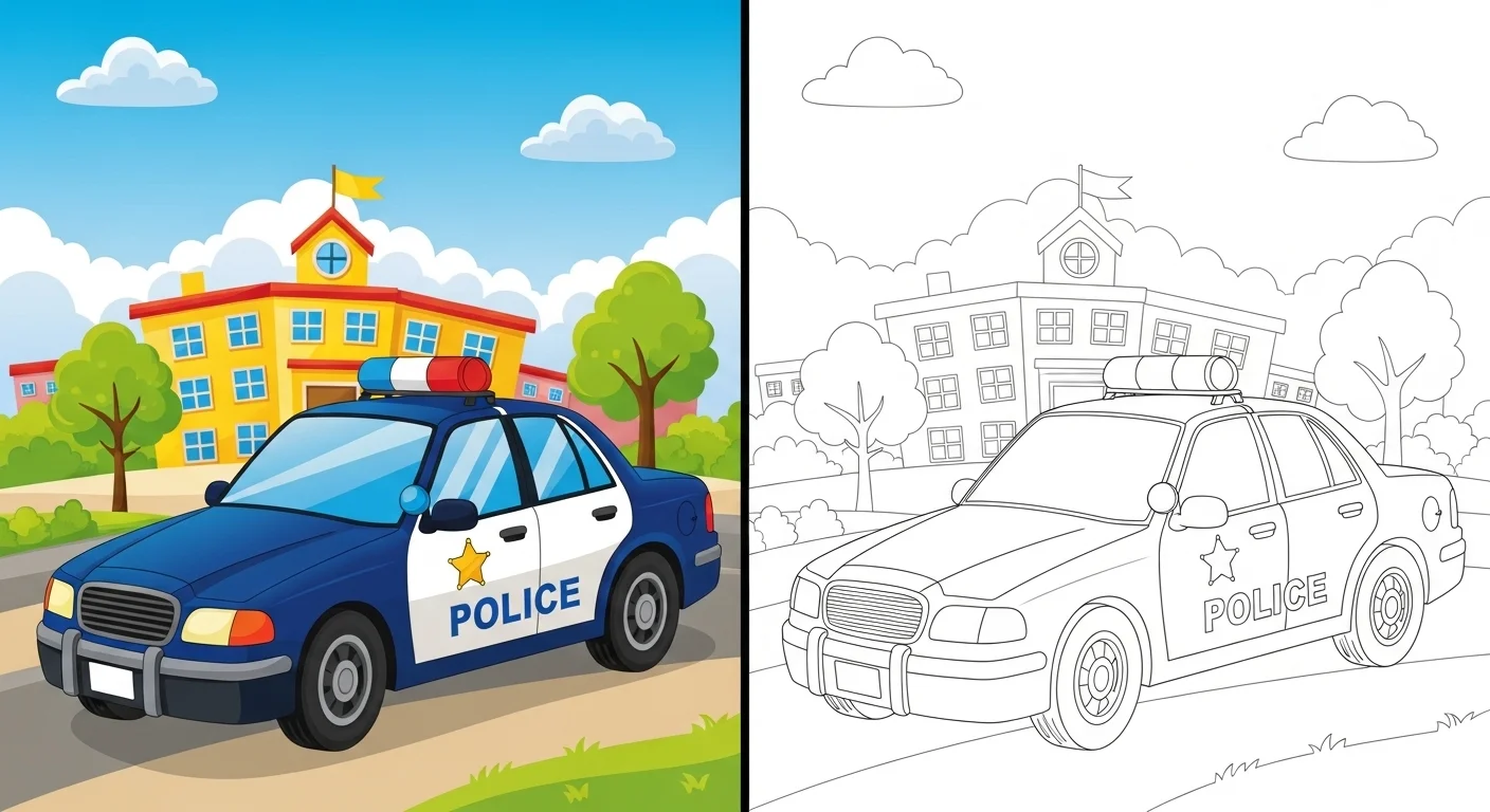 Police Car Coloring Pages
