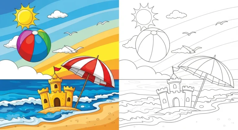 Summer Coloring Page