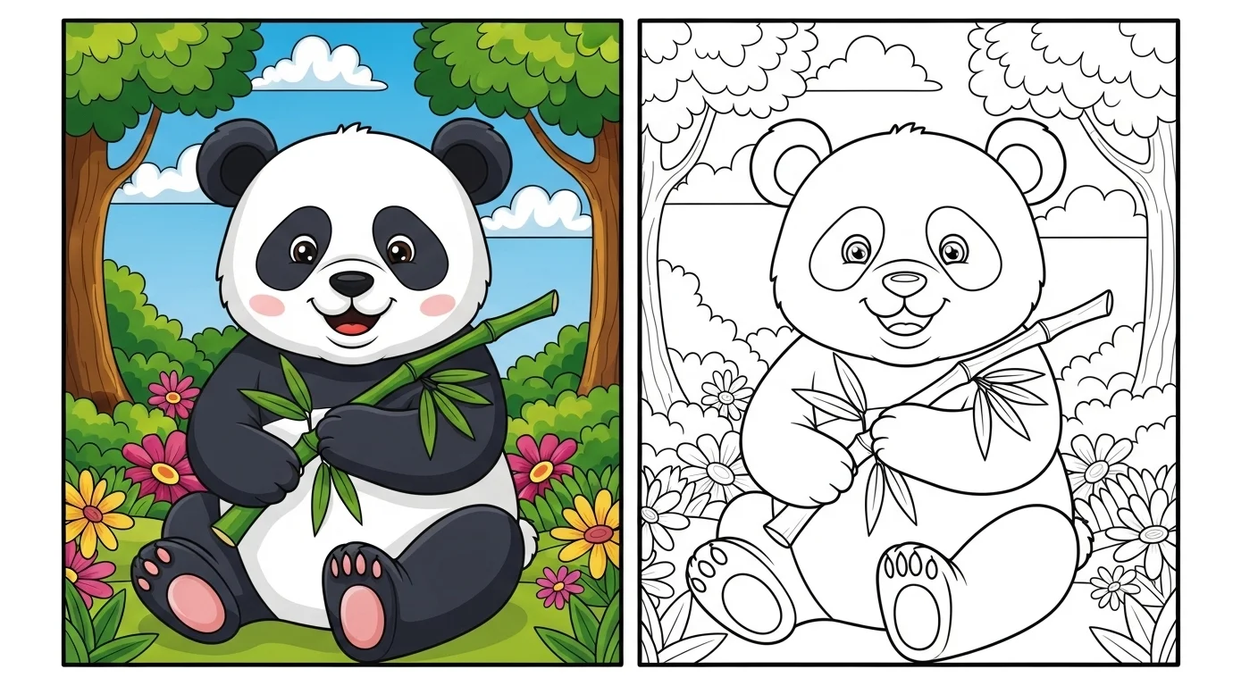 panda coloring page