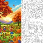 seasonal coloring page