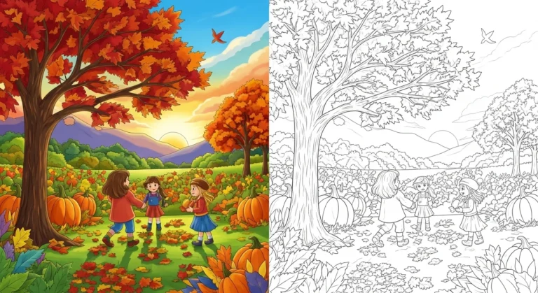 seasonal coloring page