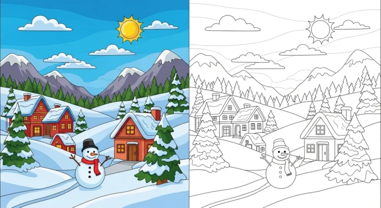 winter coloring page