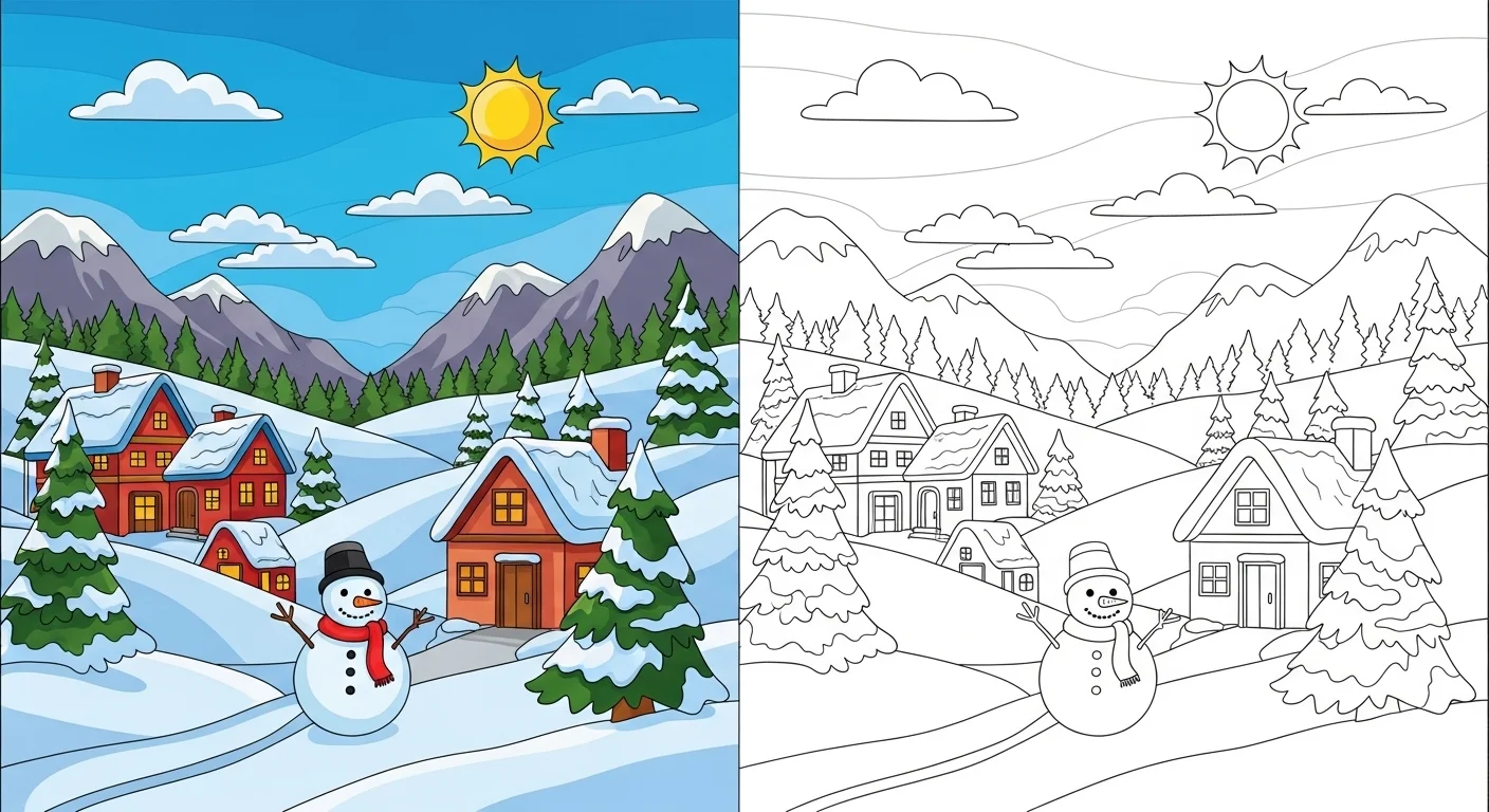 winter coloring page